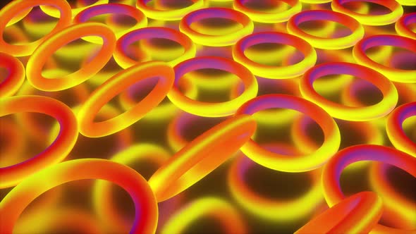 Colorful Rows of Neon Rings alt