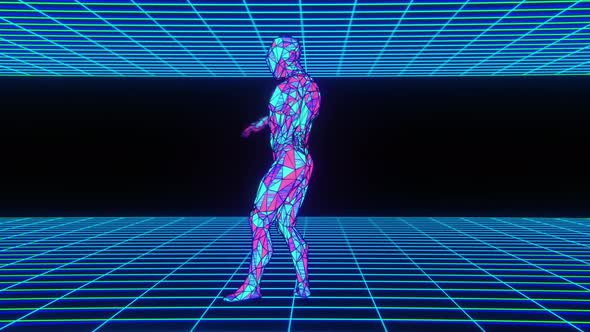 Dancing Neon Model Loop