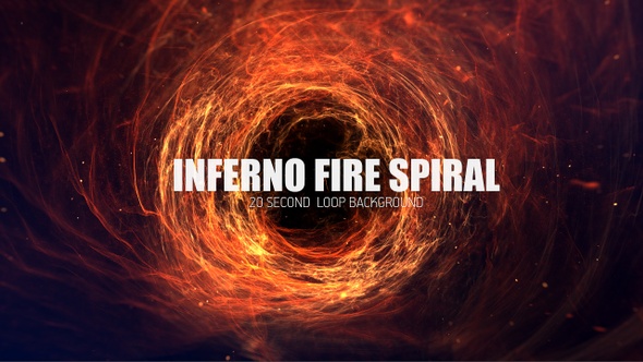 Inferno Fire Spiral | Loop Background