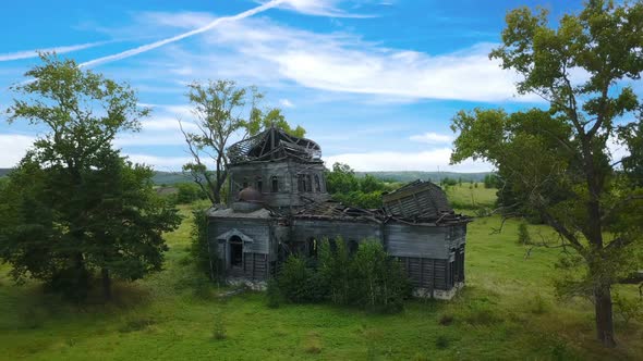 Abandoned Church And Sky