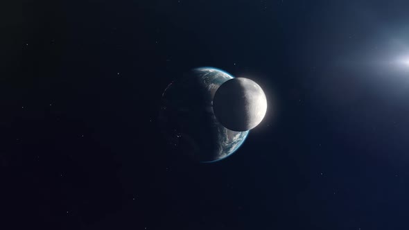Planet Earth and the Moon Reveal