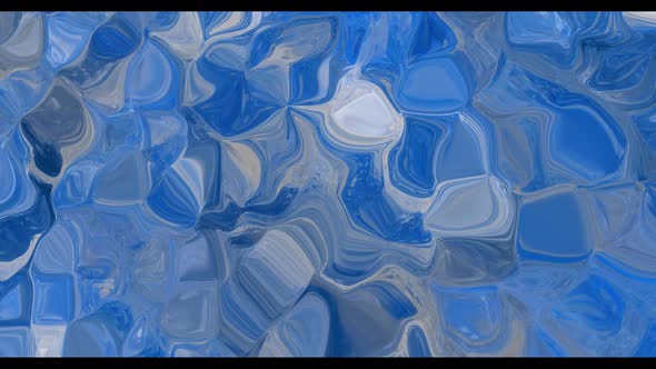 Abstract blue wavy liquid background animation
