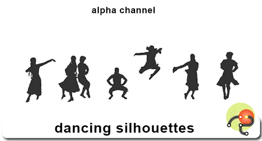 Silhouette of dancing people