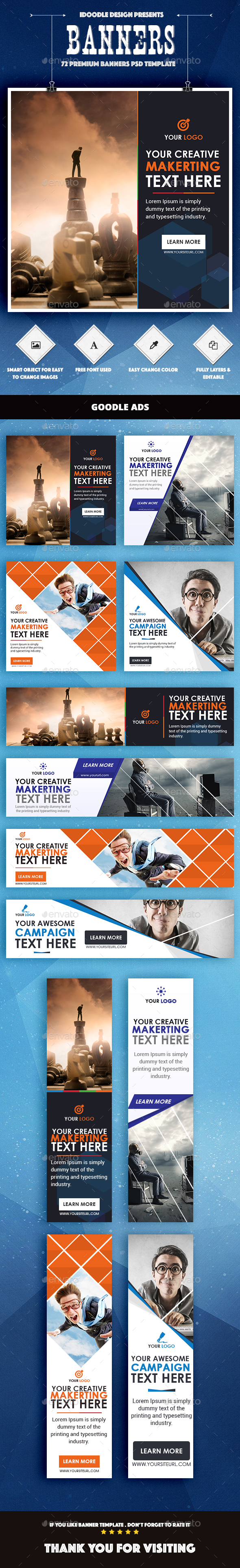 Bundle Multipurpose Banners Ad - Banners & Ads Web Elements