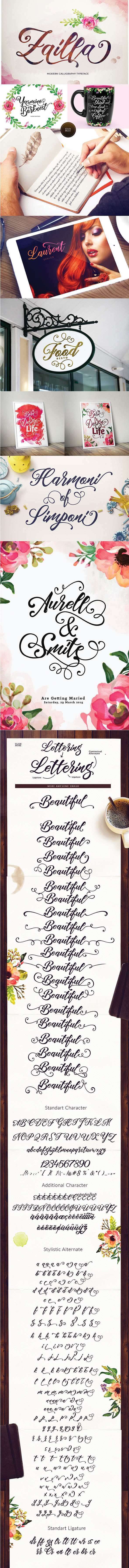 Zaila Script - Script Fonts