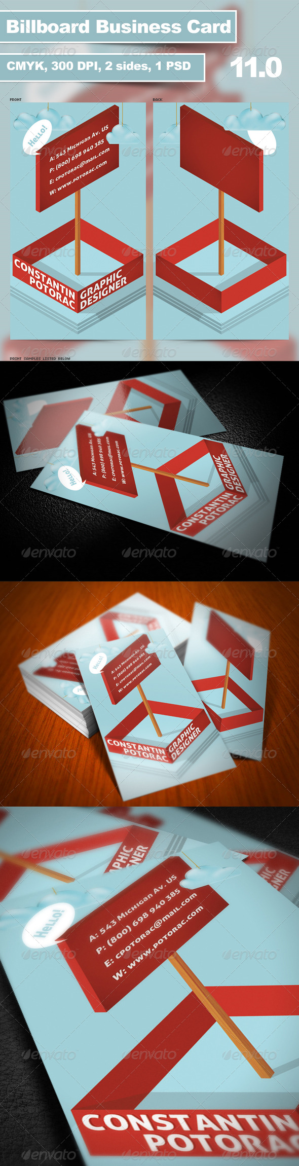 Billboard Business Card 11.0 - Creative Business Cards