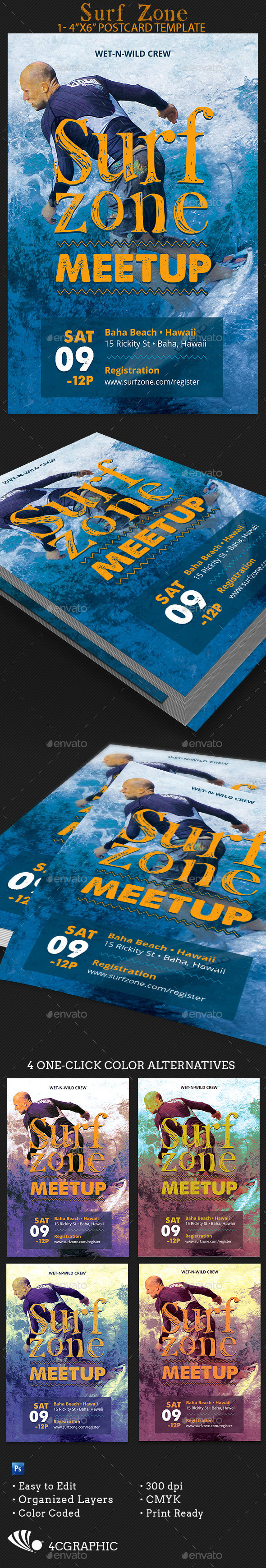 Surf Zone Flyer Template - Events Flyers