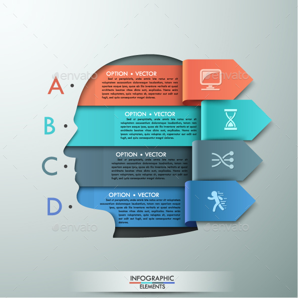 Modern Infographic Head Template - Infographics
