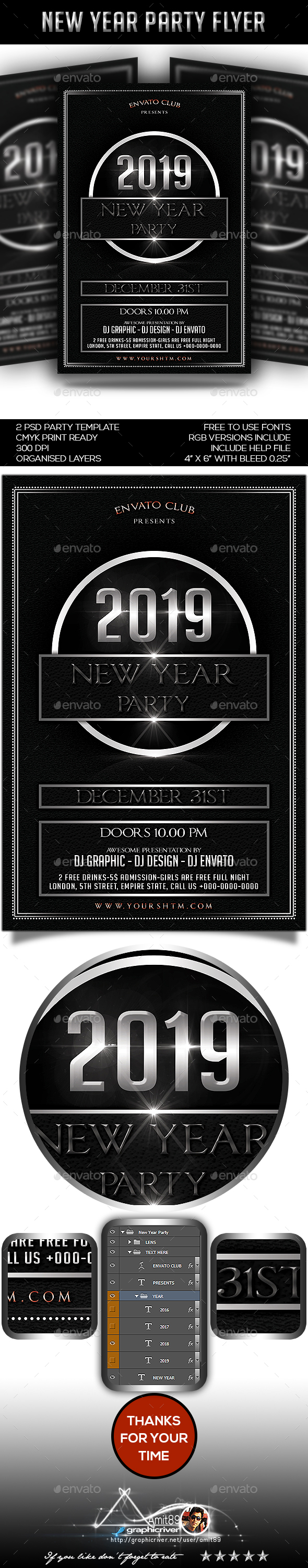 New Year Party Flyer - Clubs & Parties Events