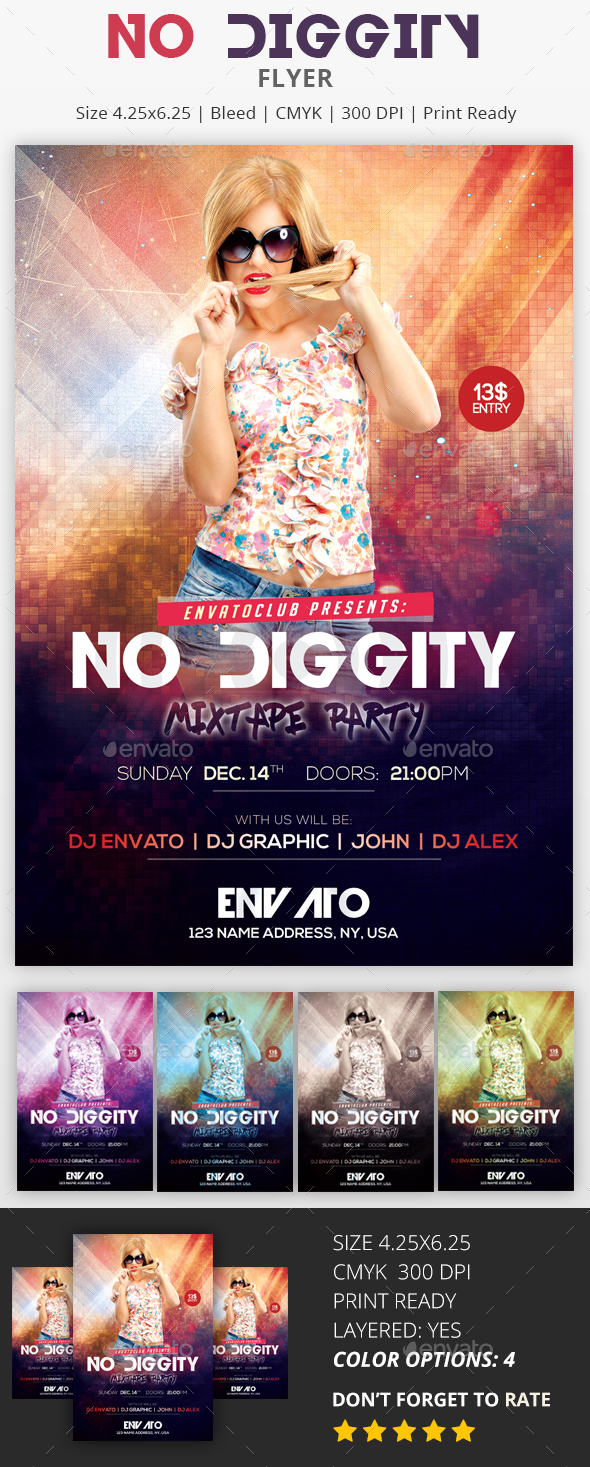 No Diggity - PSD Flyer - Events Flyers