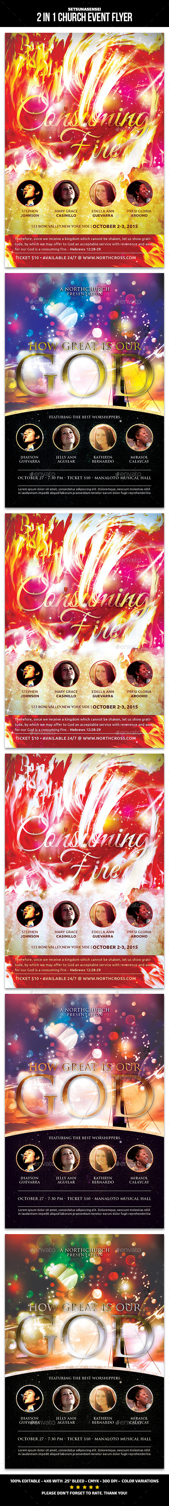 2 in 1 Church Event Flyer - Church Flyers