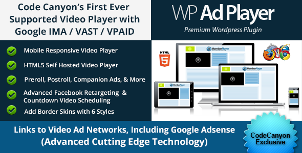 Video Ads Player with Google IMA, VAST/VPAID - CodeCanyon Item for Sale