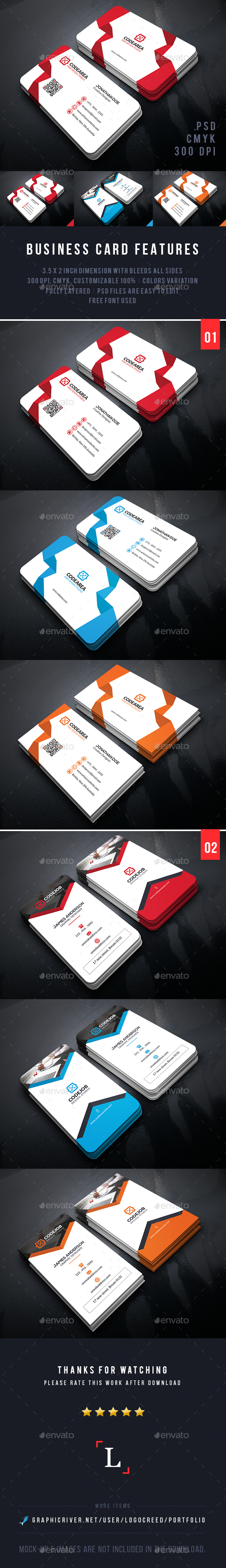 Clean Business Card Bundle - Business Cards Print Templates
