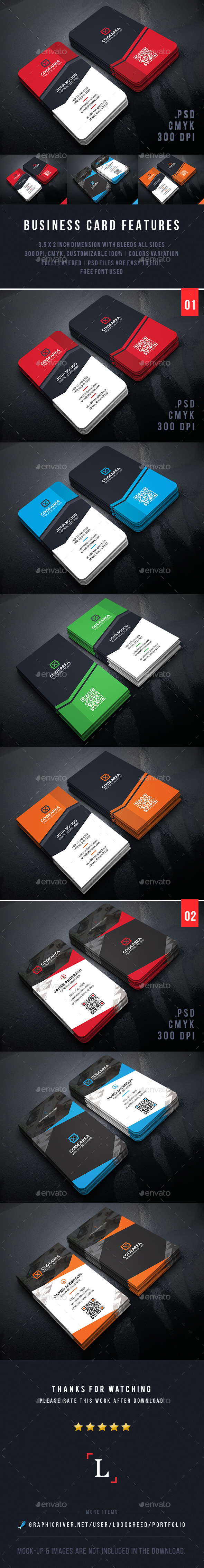 Shape Business Cards Bundle - Business Cards Print Templates