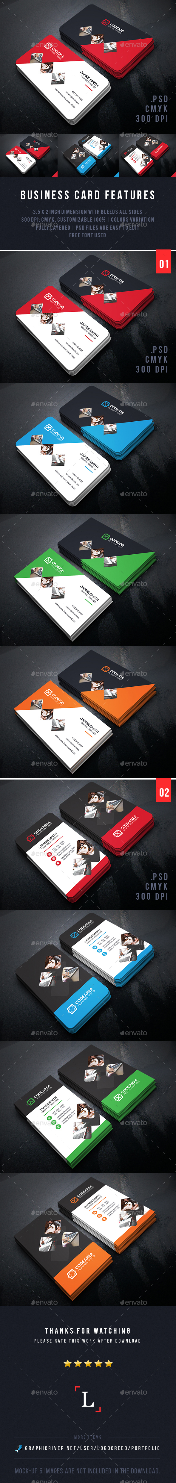 Corporate Business Card Bundle - Business Cards Print Templates