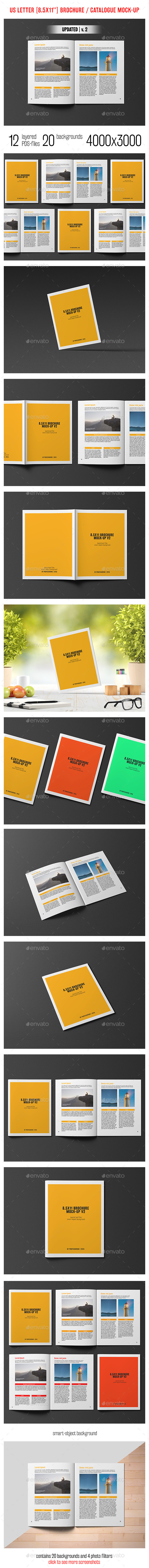 8.5x11'' Brochure / Catalogue Mockup - Brochures Print
