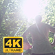 Male Runner With Hands On Waist Standing In Forest - VideoHive Item for Sale
