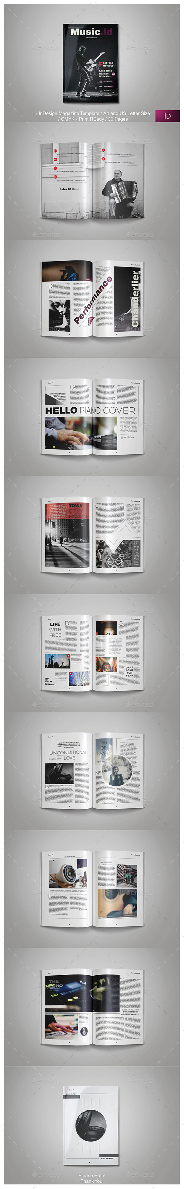 Music Id Magazine - Magazines Print Templates
