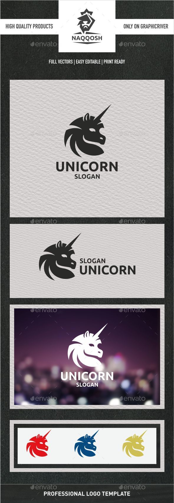 Unicorn - Crests Logo Templates