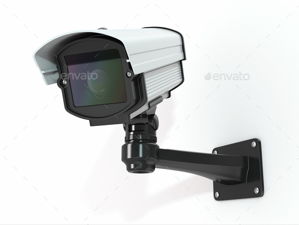CCTV security camera - Stock Photo - Images