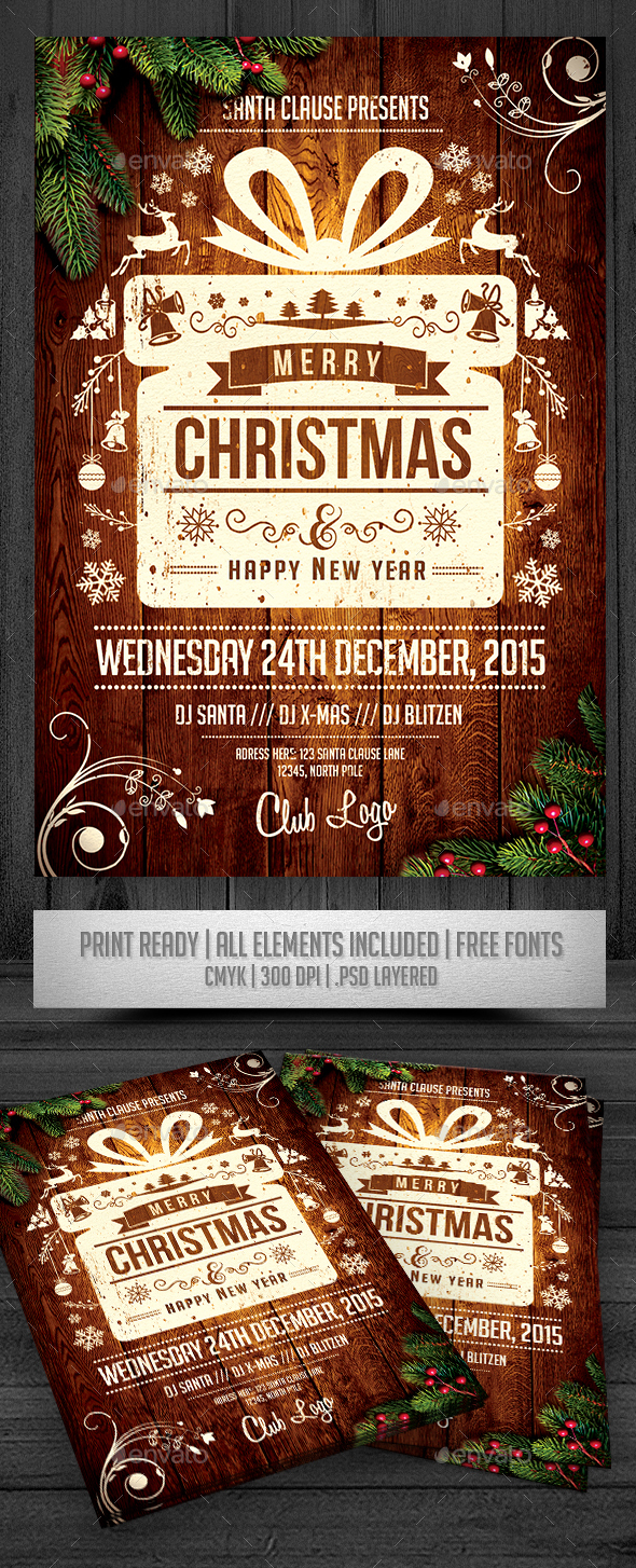 Merry Christmas Flyer - Events Flyers