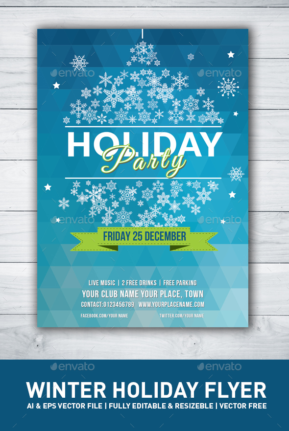 Christmas, Winter Party Flyer - Holidays Events