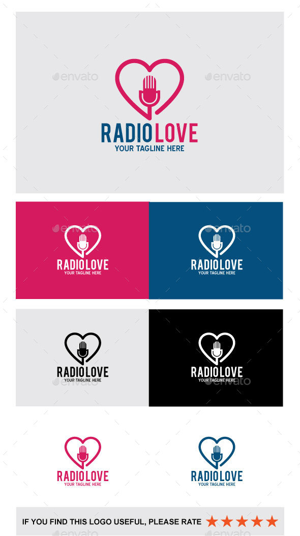 RADIO LOVE - Abstract Logo Templates
