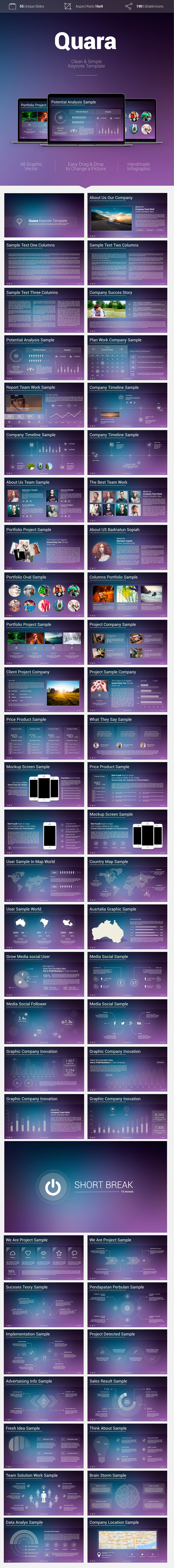 Quara Keynote Template - Business Keynote Templates