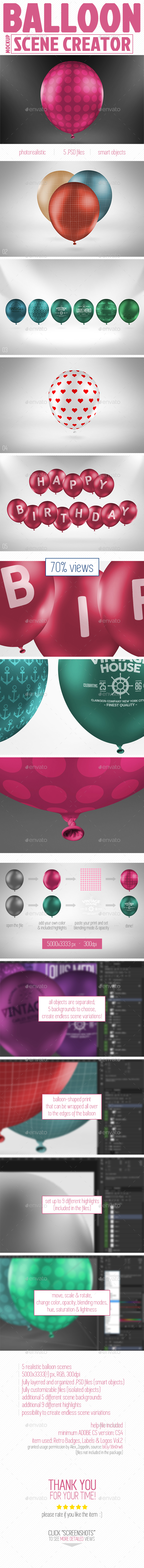Balloon Mockup - Logo Product Mock-Ups