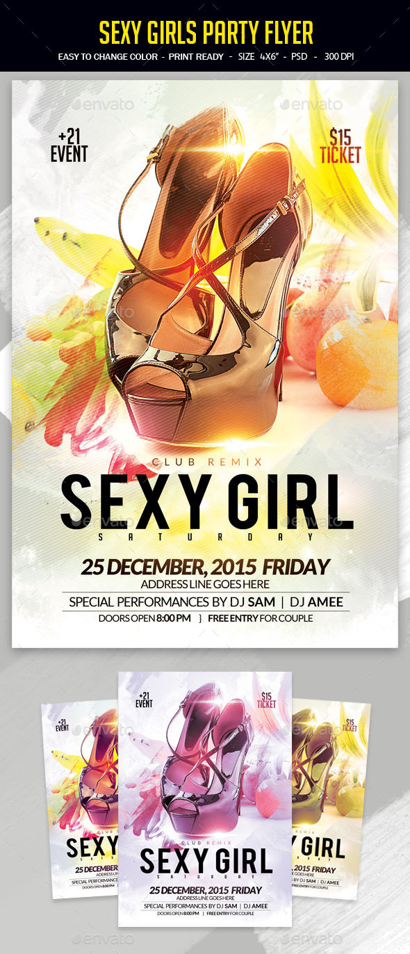 Sexy Girls Party Flyer - Clubs & Parties Events