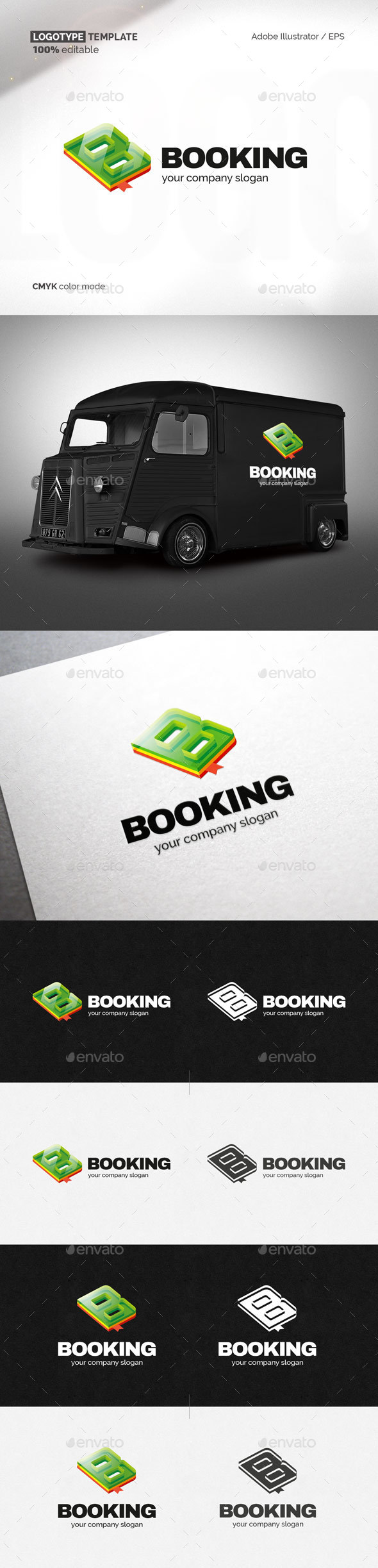 Book King Logotype Template - Letters Logo Templates