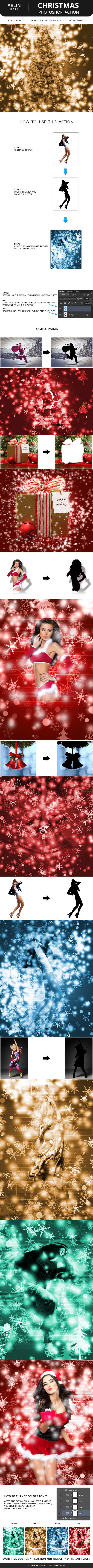 Christmas Photoshop Action - Photo Effects Actions