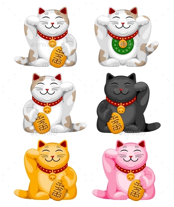 Maneki Neko Set - Animals Characters