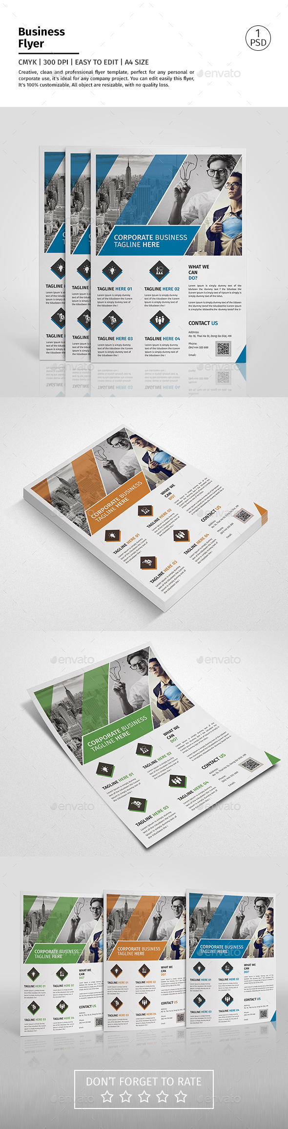 A4 Corporate Business Flyer Template Vol 01 - Corporate Flyers