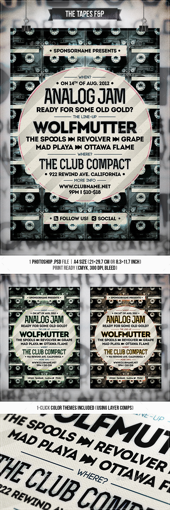The Tapes - Flyer & Poster - Concerts Events