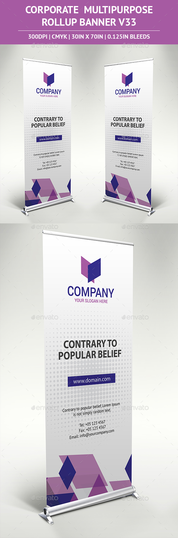 Rollup Banner Vol33 - Signage Print Templates