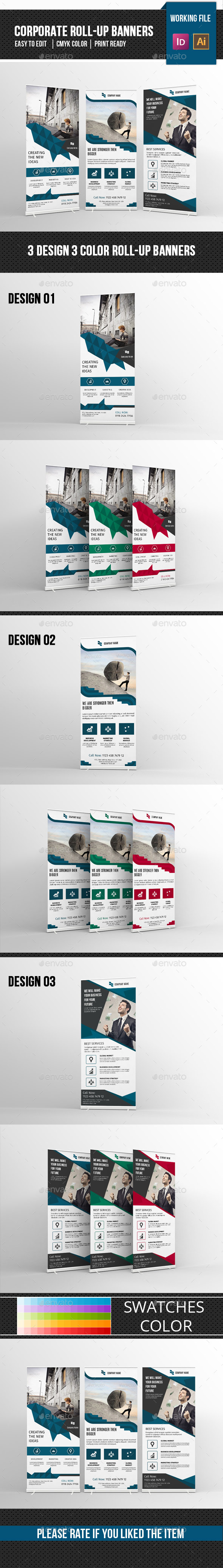 Corporate Roll-up Template-V09 - Signage Print Templates