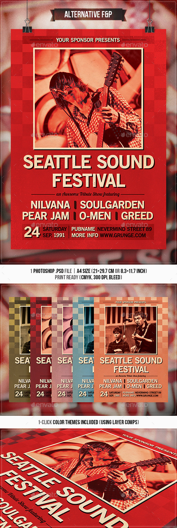 Alternative Music Flyer & Poster - Concerts Events