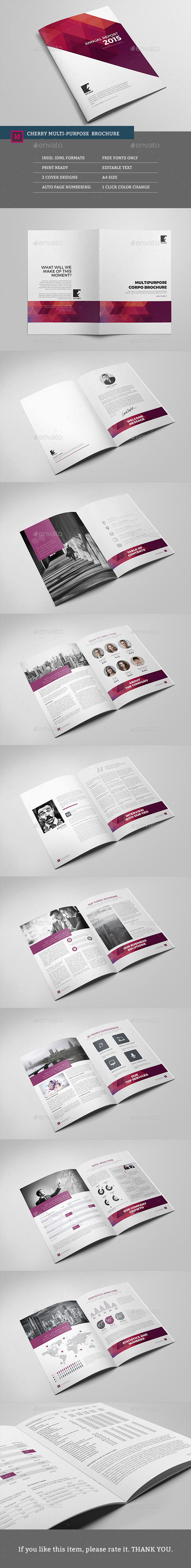 Cherry Multipurpose Brochure Template - Corporate Brochures