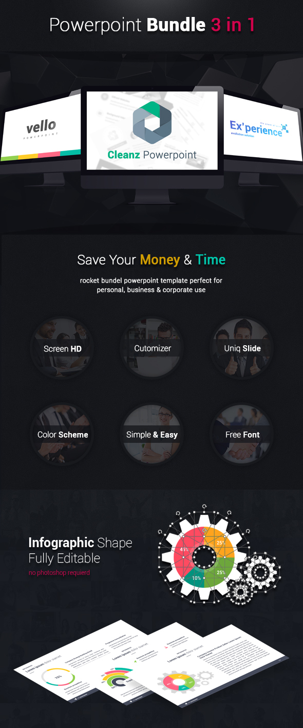 3 in 1 Powerpoint Bundle Vol.1 - PowerPoint Templates Presentation Templates