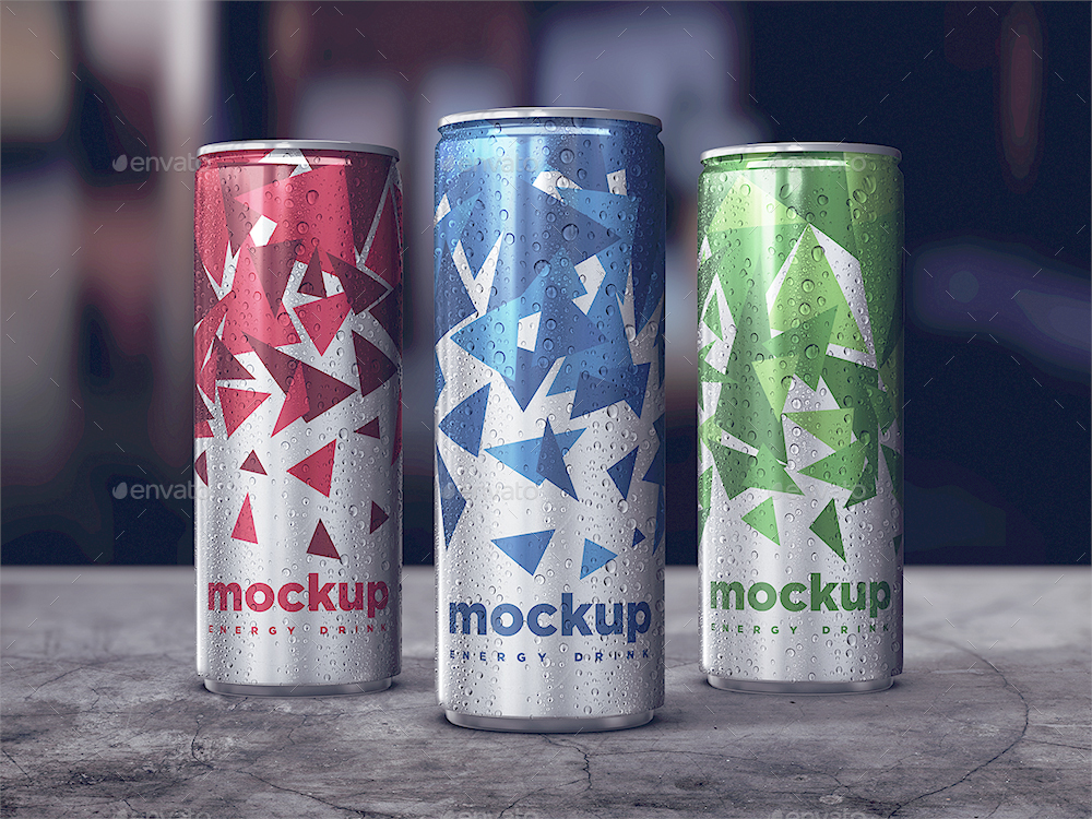 Energy Drink Can Mockup 250ml Psd Template Free Packaging Psd Mockups