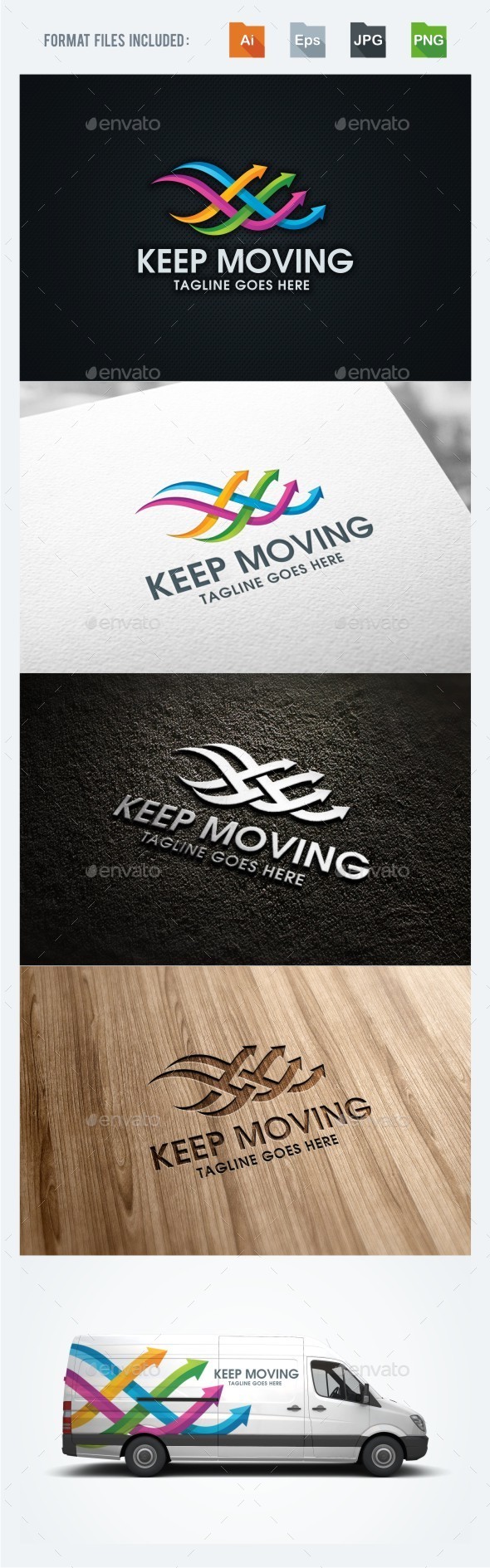 Keep Moving - Symbols Logo Templates