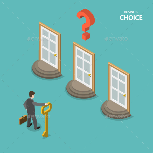 Business Choice Isometric Flat Concept - Concepts Business