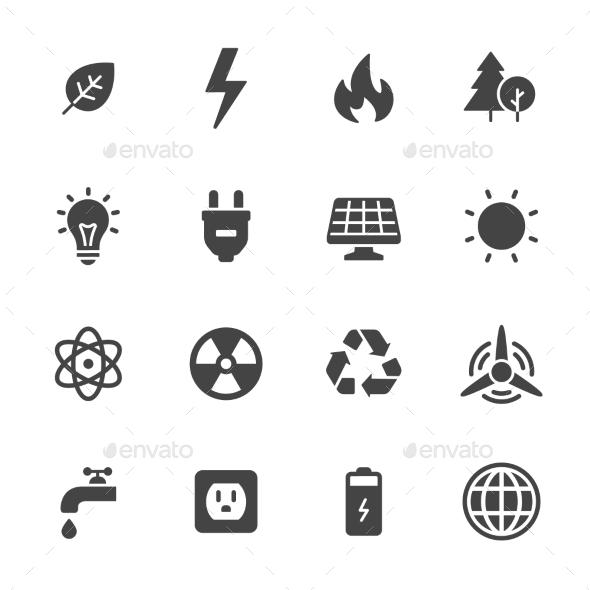 Energy And Ecology Icons - Miscellaneous Icons