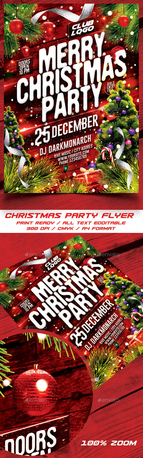 Merry Christmas Party Flyer - Holidays Events