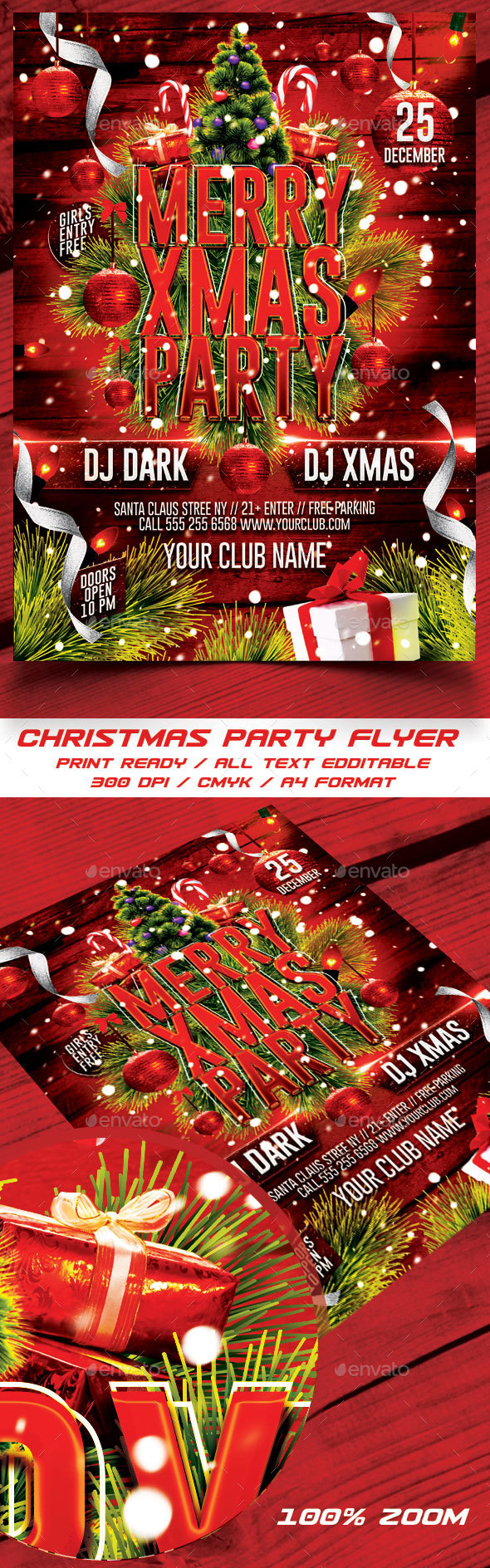 Merry Xmas Party Flyer - Holidays Events