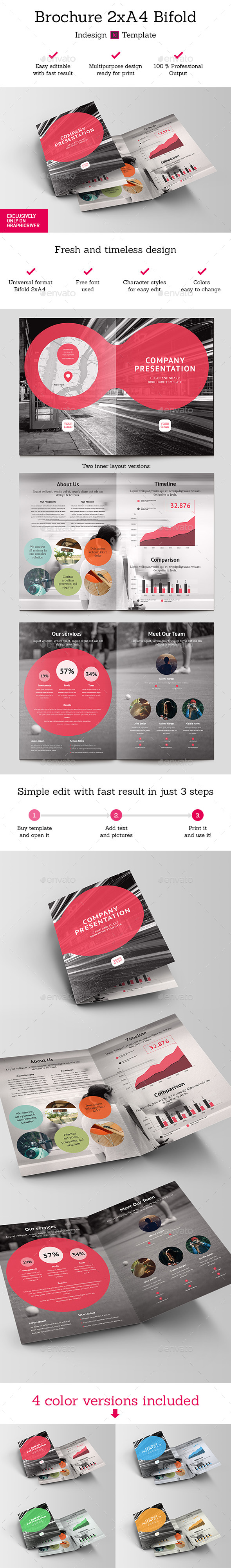 Brochure 2xA4 Bifold Indesign Template - Brochures Print Templates