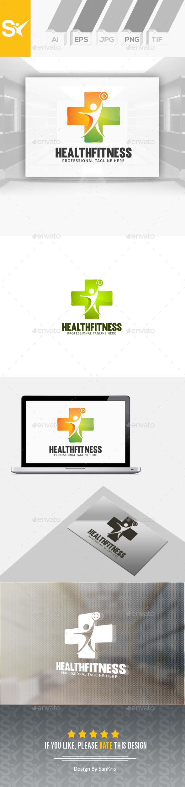 Health Fitness Logo - Humans Logo Templates