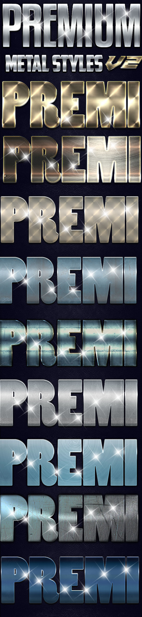 Premium Metal Styles - Styles Photoshop