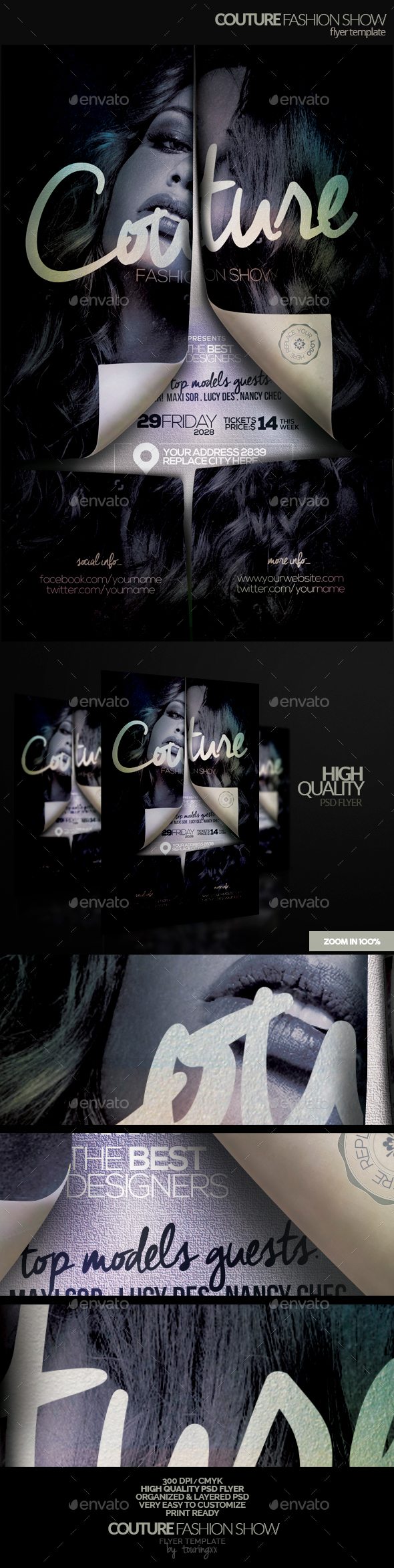 Couture Fashion Show Flyer Template - Flyers Print Templates